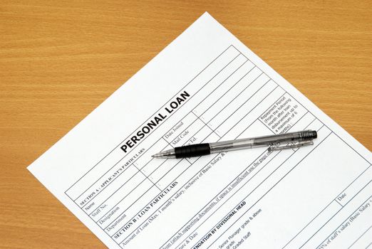 This is a image of personal loan form.