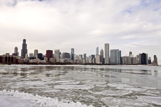 Chicago Downtown City  Lake Michigan