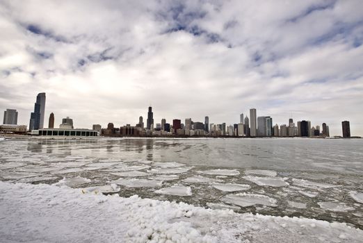 Chicago Downtown City  Lake Michigan