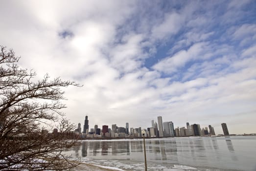 Chicago Downtown City  Lake Michigan