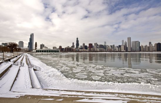 Chicago Downtown City  Lake Michigan