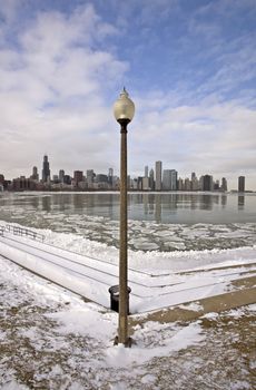 Chicago Downtown City  Lake Michigan