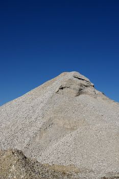 gravel on a building site on a sunny day