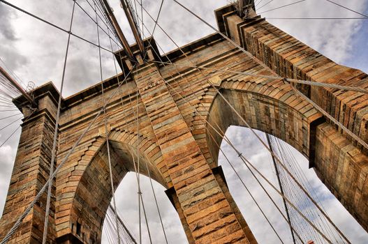 New York Manhattan Brooklyn bridge detail