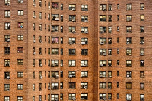 Residential building windows in Manhattan New York