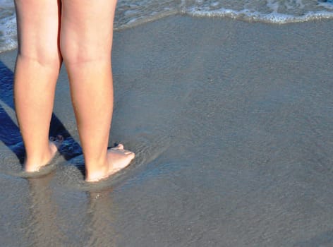 Feet in the sand