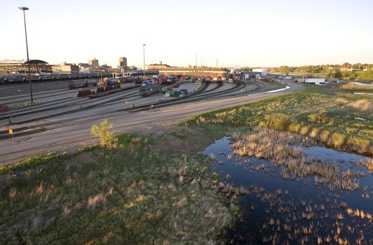 CP rail trainyard Moose Jaw Saskatchewan