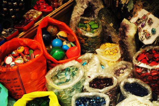 Gemstones for sale at a Sharm el-Sheikh market in Egypt.