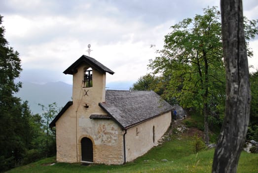 A shoot of the San Lorenzo's Church in Val di Sella, near Borgo Valsugana