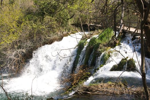 Waterfall in National Park Krka in Croatia