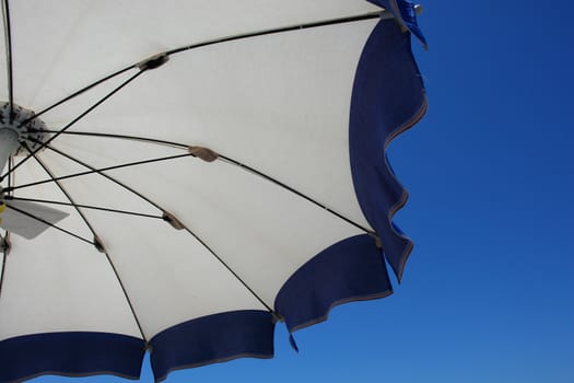 sunshade at the beach on a very sunny day