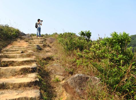 hiking photographer