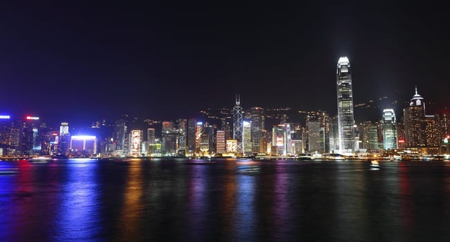Hong Kong skyline at night