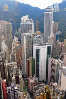 Hong Kong crowded buildings