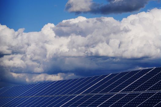 solar collector energy plant outside against sky