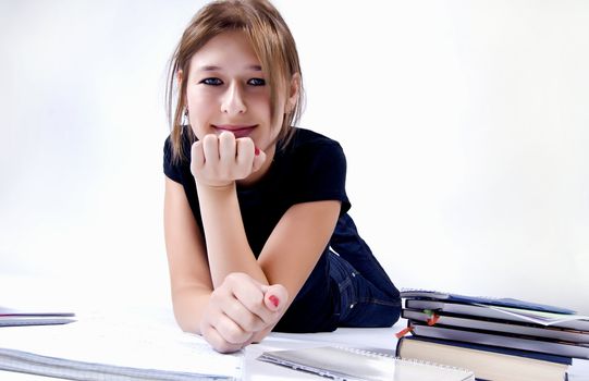 young female studnet smiling