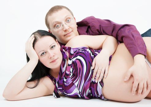 happy couple awaiting the birth of the child