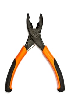 Pliers closeup on white background 

