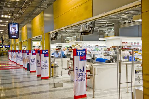 Duty free shop in the Helsinki international Airport Vantaa