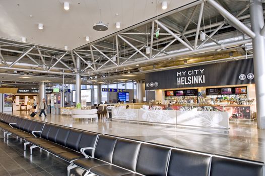 The passenger lounge in Helsinki international Airport Vantaa