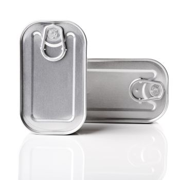 Sardine tin isolated over a  white background