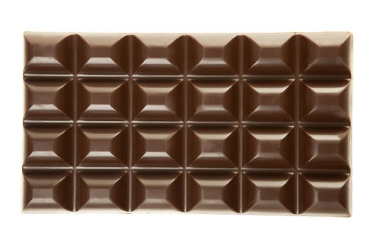 Dark Chocolate bar isolated over a white background