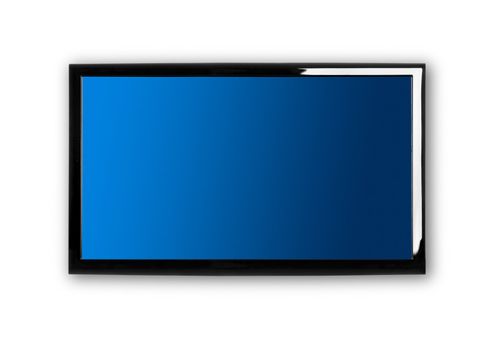 Modern lcd TV on a white wall