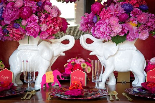 Image of a place setting for Indian wedding