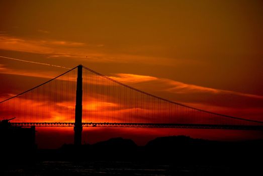Golden Gate bridge in San Francisco, California