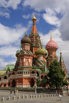 Church of desposition of Saint Virgin's Robe also known as Saint Basil's Cathedral of Red Suqre in Moscow, Russia