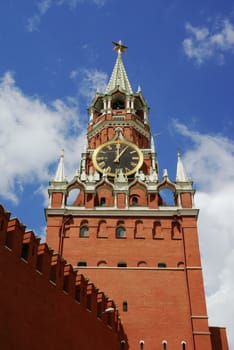 Spasskaya - main tower of Moscow Kremlin, Russia