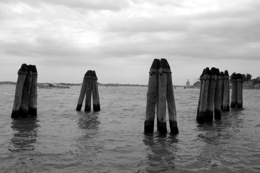 Empty dock in Venice, Italy.