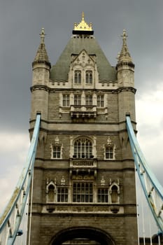 The London Bridge passing over the Thames river.