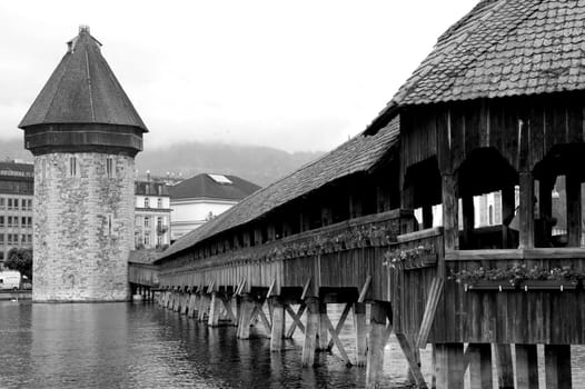 Taken in Switzerland prior to crossing the bridge across the river.