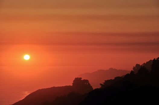 Big Sur coast sunset