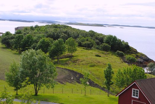 Scenery from Alstahaug, a municipality in Nordland county, Norway. It is part of the Helgeland region.