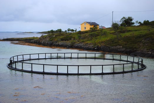 A fish farm in northern Norway.