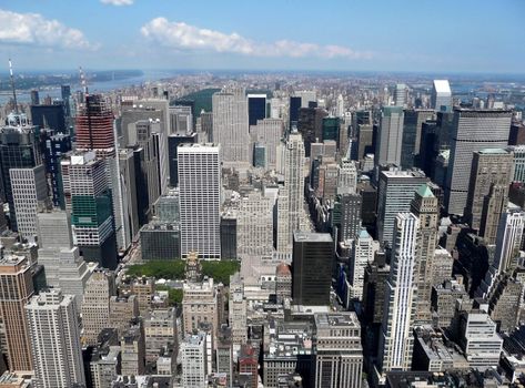 High Angle View from Manhattan, New York city