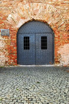 exterior of Belgrade fortress. Roman Well door architecture details