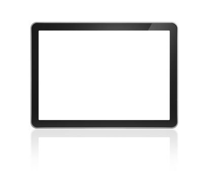 3D television, computer screen isolated on white with clipping path