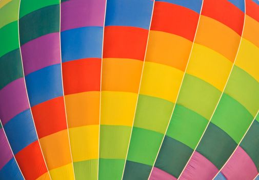 Close up texture of colorful hot air balloon
