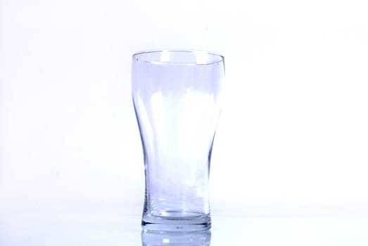 empty glass  over white  