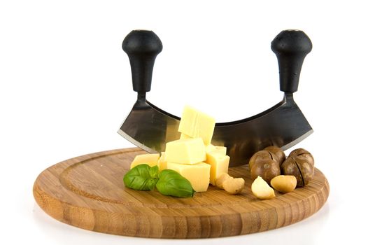 cheese, nuts and a cheese slicer
