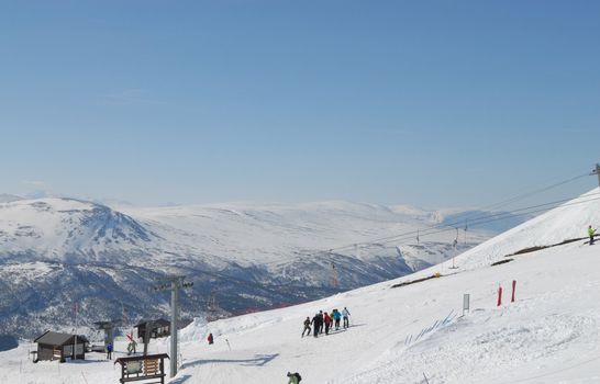 skiing view