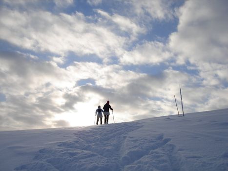 skiing view