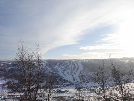 skiing view