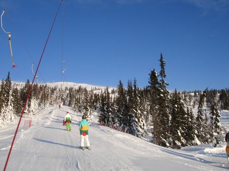 skiing view