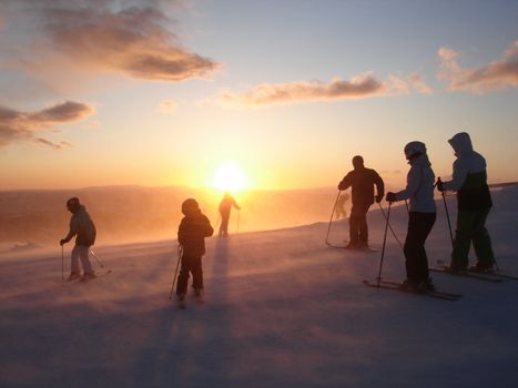 skiing view