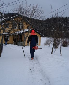 skiing view