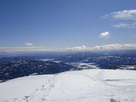 skiing view
